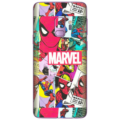 Samsung A/S Series Phone Skins (All Models) - Marvel Comic Spiderman Grafitti - Matte Finish (M-72) Samsung Galaxy S9