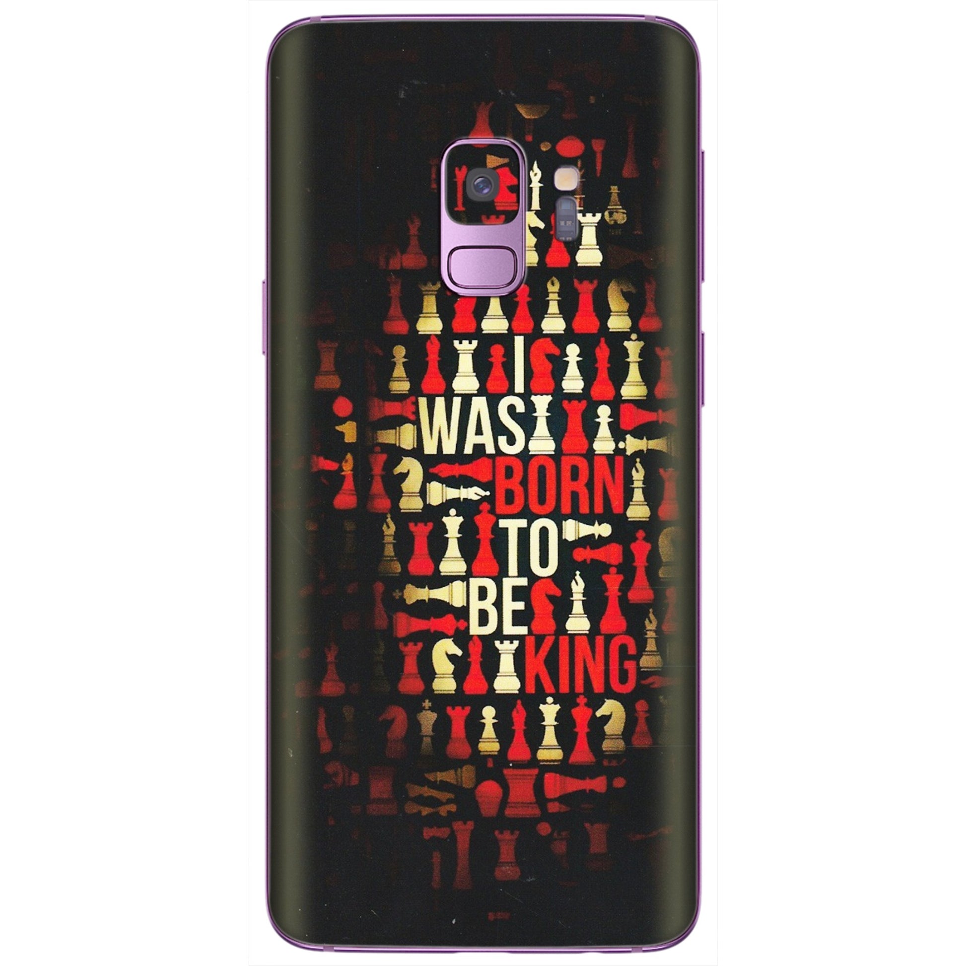 Samsung A/S Series Phone Skins (All Models) - Born To Be King - Matte Finish (M-73) Samsung Galaxy S9