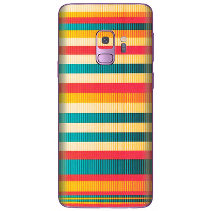 Samsung A/S Series Phone Skins (All Models) - Colourful Stripes Soothing Effect - Matte Finish (M-86) Samsung Galaxy S9