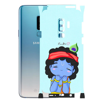 Samsung A/S Series Phone Skins (All Models) - Radhe Radhe Cute Toon - 3D Embossed Finish (L-05) Samsung Galaxy S9 Plus