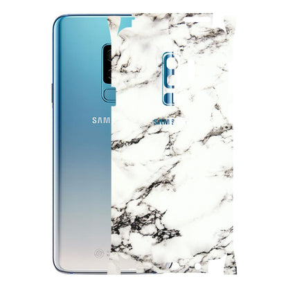 Samsung A/S Series Phone Skins (All Models) - Black and White Marble Texture - 3D Embossed Finish (L-124) Samsung Galaxy S9 Plus