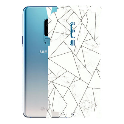 Samsung A/S Series Phone Skins (All Models) - Luxury White Marble Effect - 3D Embossed Finish (L-168) Samsung Galaxy S9 Plus