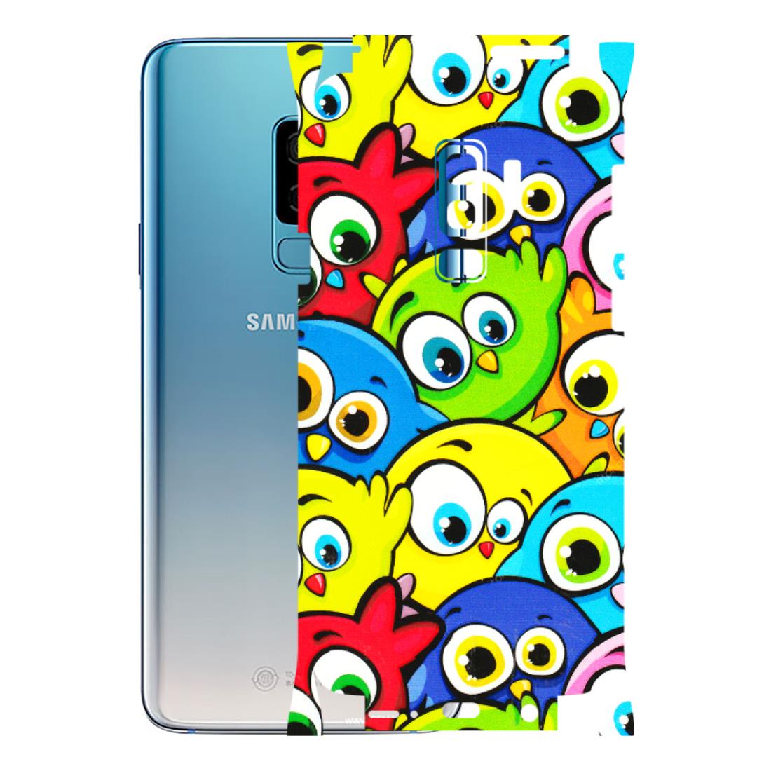 Samsung A/S Series Phone Skins (All Models) - Cute Fluffy Birds - 3D Embossed Finish (L-213) Samsung Galaxy S9 Plus