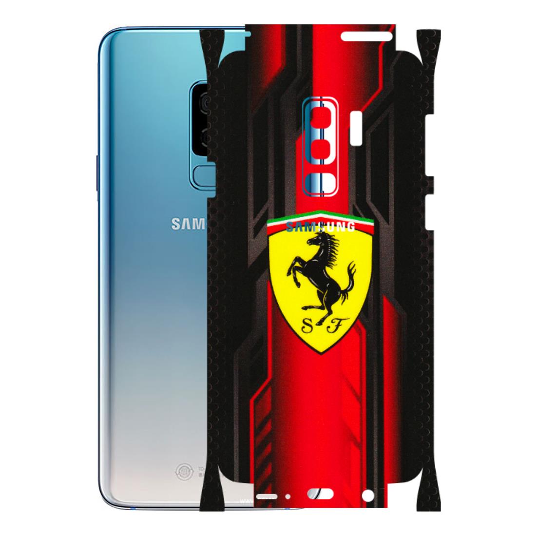 Samsung A/S Series Phone Skins (All Models) - Black Ferrari Logo - 3D Embossed Finish (L-253) Samsung Galaxy S9 Plus