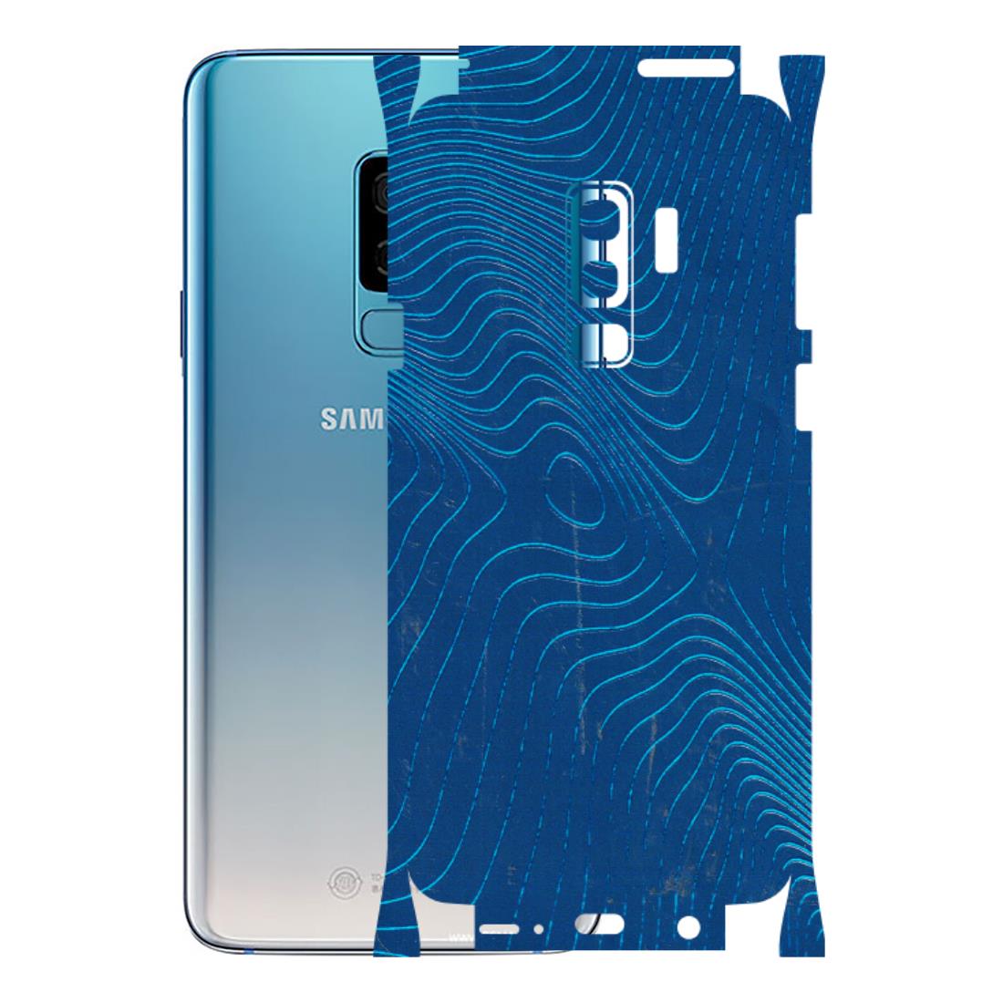 Samsung A/S Series Phone Skins (All Models) - Abstract Blue Line Map - 3D Embossed Finish (L-272) Samsung Galaxy S9 Plus
