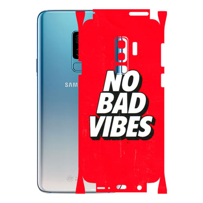 Samsung A/S Series Phone Skins (All Models) - No Bad Vibes - 3D Embossed Finish (L-280) Samsung Galaxy S9 Plus