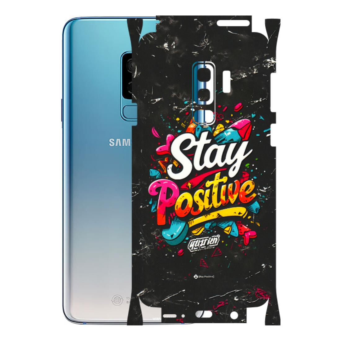 Samsung A/S Series Phone Skins (All Models) - Stay Positive Black - 3D Embossed Finish (L-31) Samsung Galaxy S9 Plus