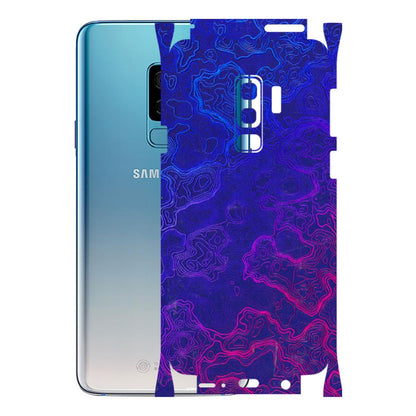 Samsung A/S Series Phone Skins (All Models) - Purple Ripples Swirl - 3D Embossed Finish (L-314) Samsung Galaxy S9 Plus