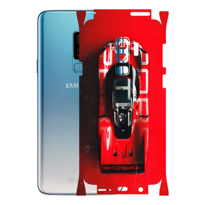 Samsung A/S Series Phone Skins (All Models) - Red Porsche Car Logo - 3D Embossed Finish (L-315) Samsung Galaxy S9 Plus
