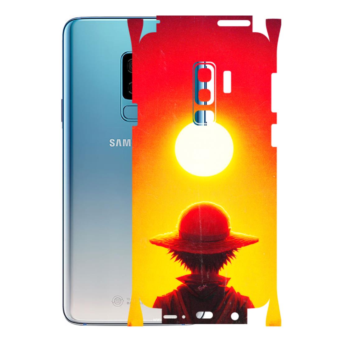 Samsung A/S Series Phone Skins (All Models) - Cool Sunset With Monkey D.Luffy Anime - 3D Embossed Finish (L-329) Samsung Galaxy S9 Plus