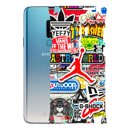 Samsung A/S Series Phone Skins (All Models) - Multi Brands Sticker Graffiti - 3D Embossed Finish (L-37) Samsung Galaxy S9 Plus