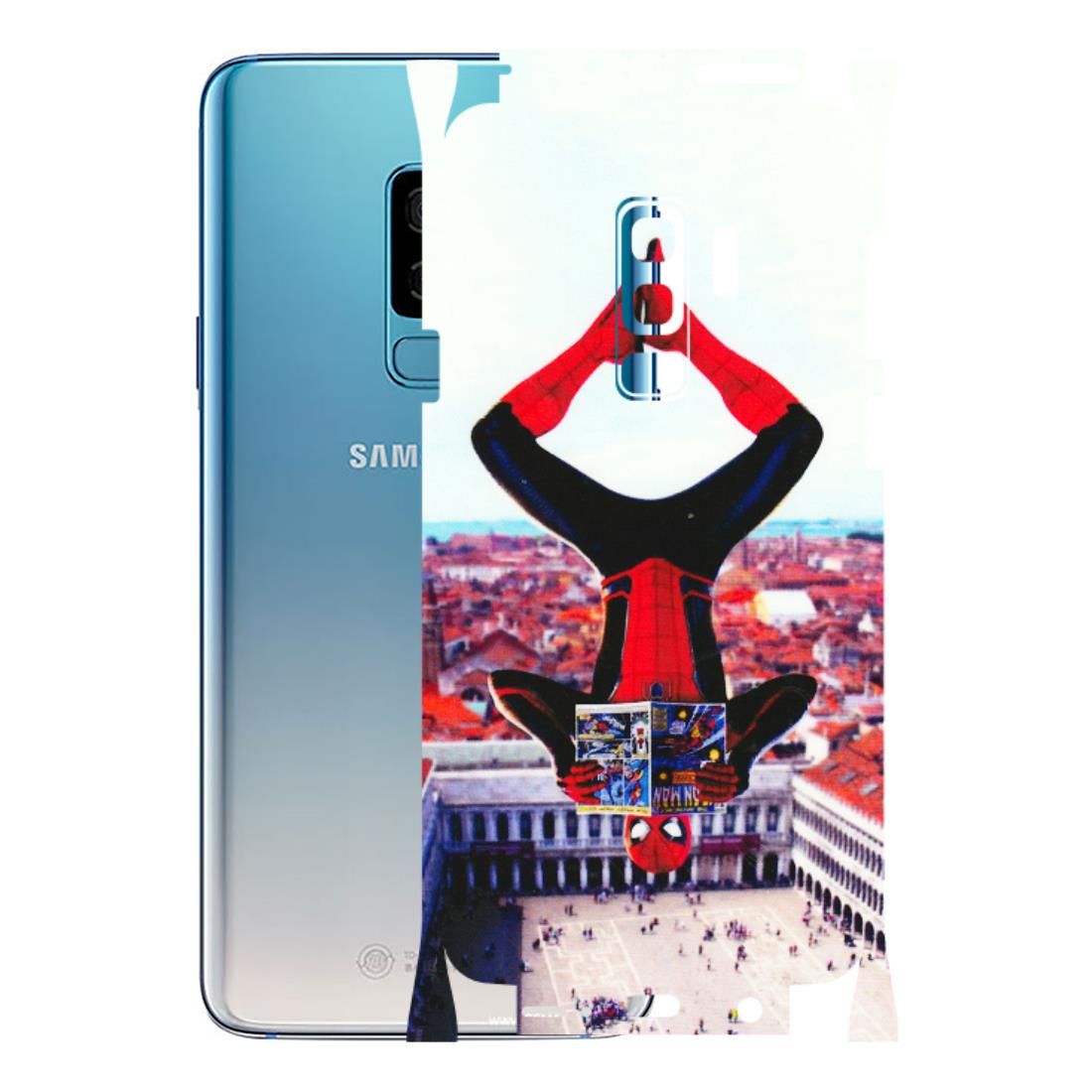 Samsung A/S Series Phone Skins (All Models) - Spiderman Hanging - 3D Embossed Finish (L-53) Samsung Galaxy S9 Plus