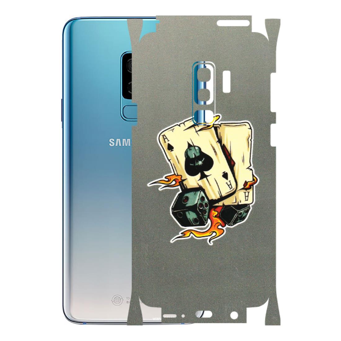 Samsung A/S Series Phone Skins (All Models) - Grey Cards Of Ace - 3D Embossed Finish (L-77) Samsung Galaxy S9 Plus