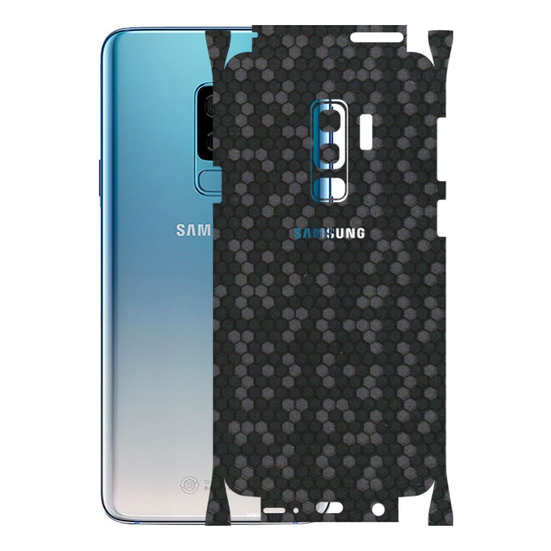 Samsung A/S Series Phone Skins (All Models) - Black Grey Honeycomb Sober - 3D Embossed Finish (L-85) Samsung Galaxy S9 Plus