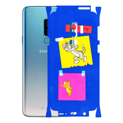 Samsung A/S Series Phone Skins (All Models) - Tom N Jerry Sticky Notes - 3D Embossed Finish (L-88) Samsung Galaxy S9 Plus