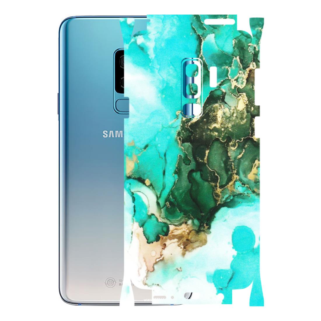 Samsung A/S Series Phone Skins (All Models) - The Blue Gold Marble - Matte Finish (M-124) Samsung Galaxy S9 Plus