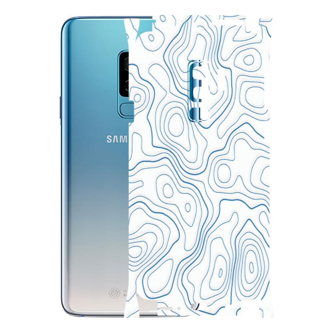 Samsung A/S Series Phone Skins (All Models) - Blue And White Swirls - Matte Finish (M-139) Samsung Galaxy S9 Plus