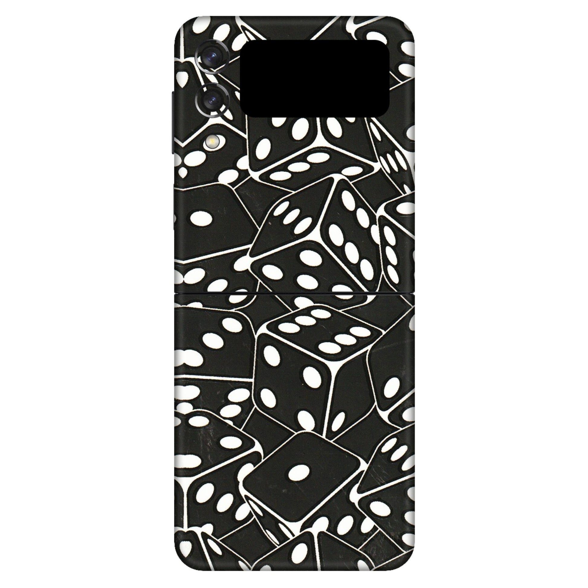 Samsung M/F/Note/Flip and C Phone Skins (All Models) - Big Black Dices - 3D Embossed Finish (L-106) Samsung Galaxy Z Flip 3 (5G)