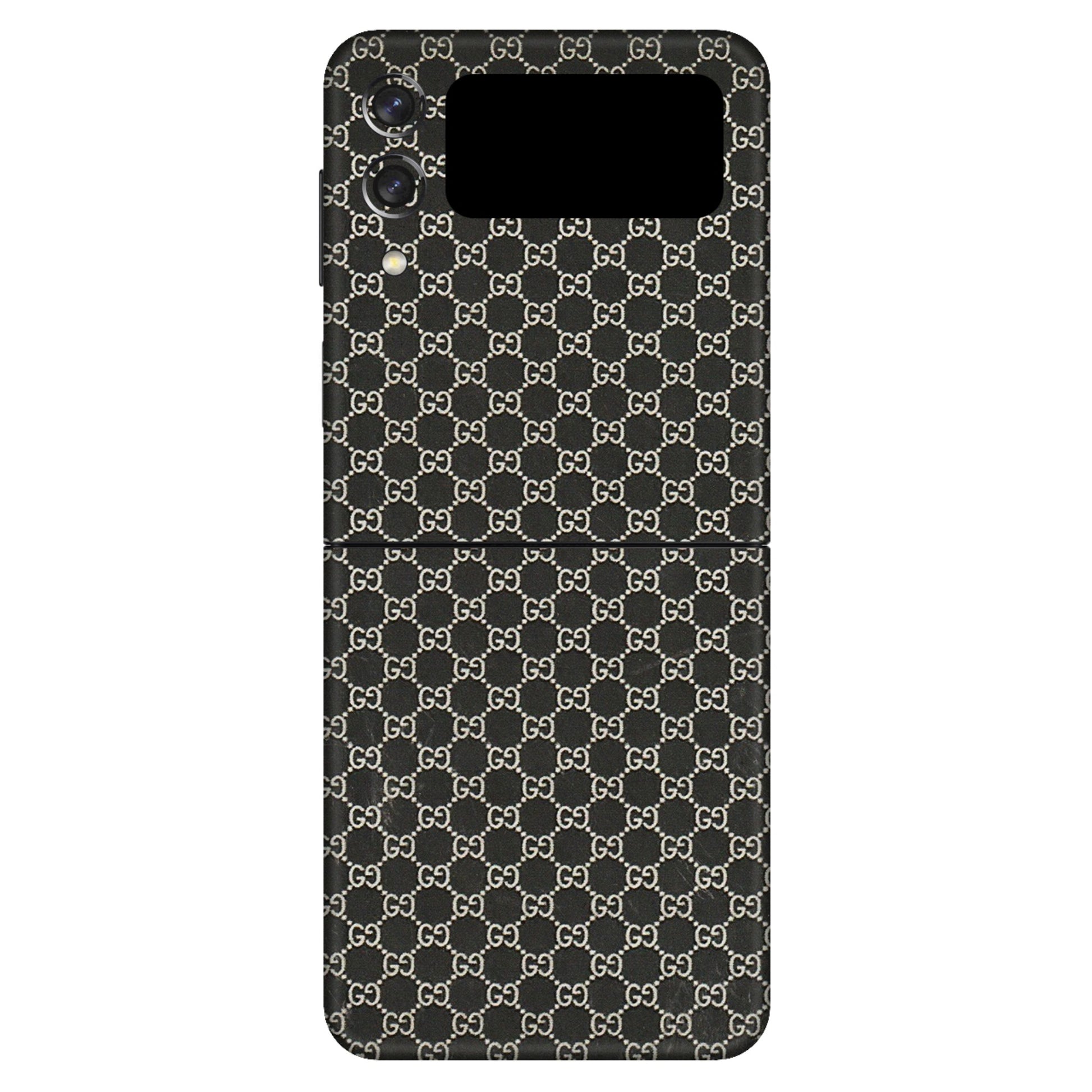 Samsung M/F/Note/Flip and C Phone Skins (All Models) - Black G Print - 3D Embossed Finish (L-109) Samsung Galaxy Z Flip 3 (5G)