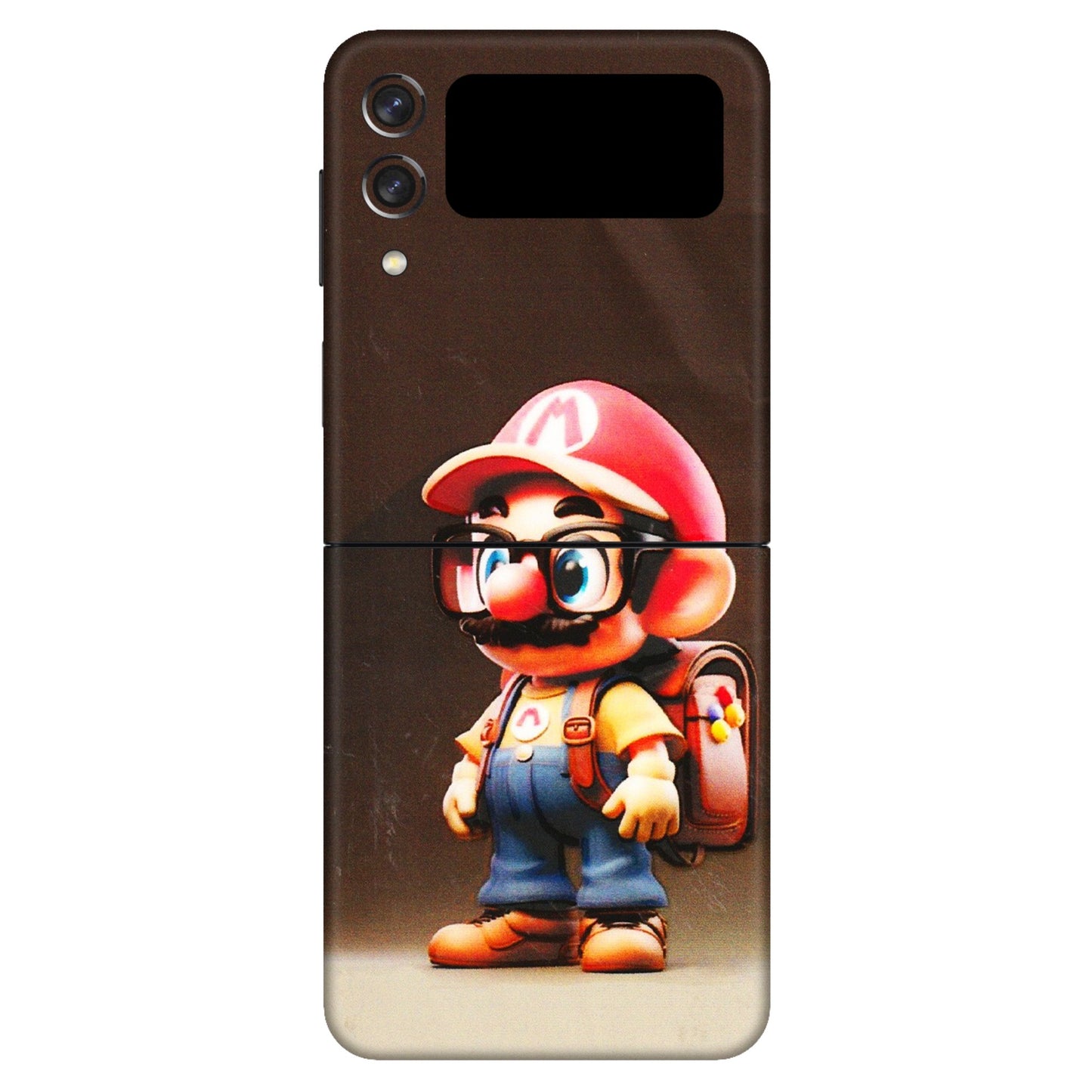 Samsung M/F/Note/Flip and C Phone Skins (All Models) - Little Mario - 3D Embossed Finish (L-119) Samsung Galaxy Z Flip 3 (5G)