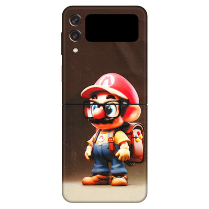 Samsung M/F/Note/Flip and C Phone Skins (All Models) - Little Mario - 3D Embossed Finish (L-119) Samsung Galaxy Z Flip 3 (5G)
