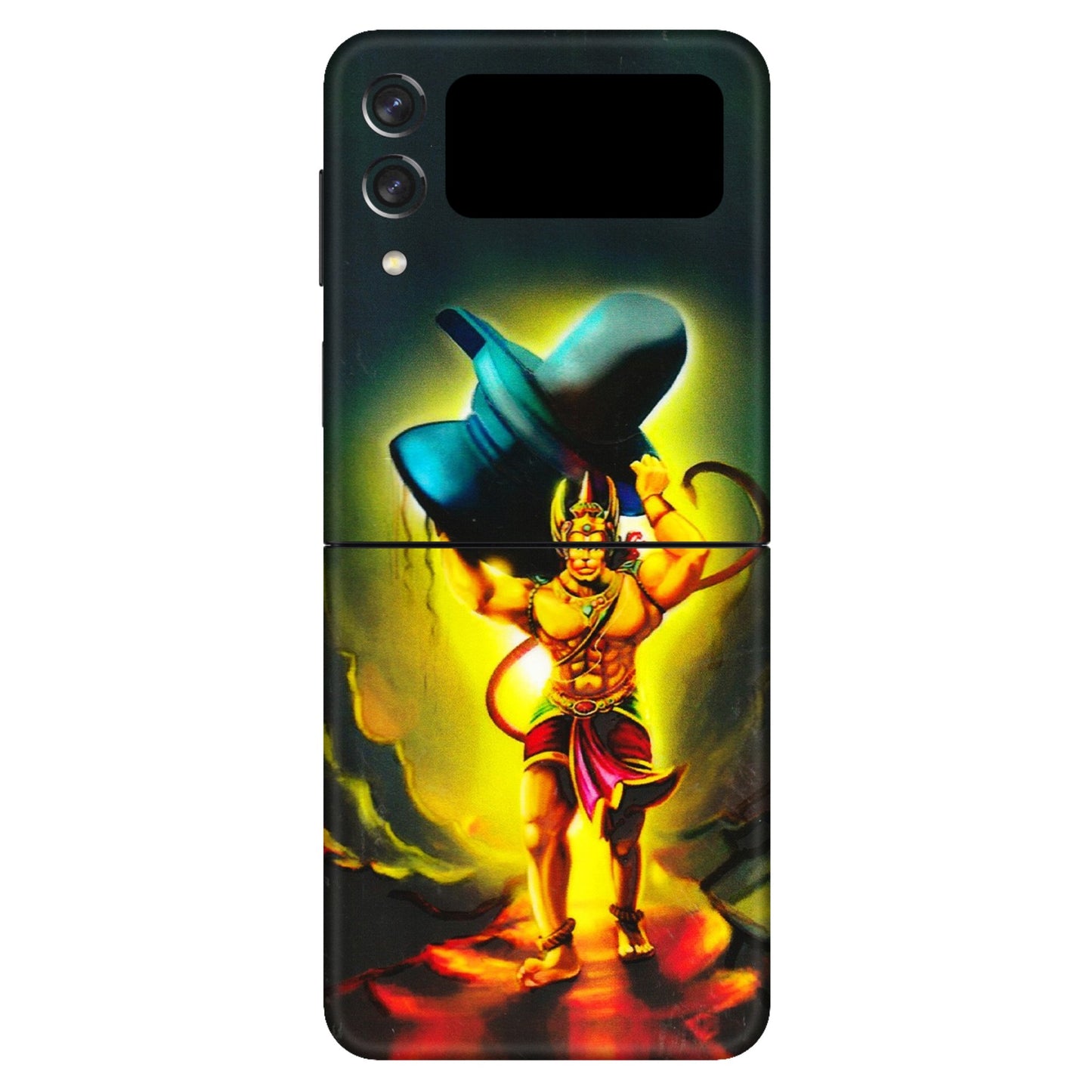 Samsung M/F/Note/Flip and C Phone Skins (All Models) - Hanuman Ji - 3D Embossed Finish (L-128) Samsung Galaxy Z Flip 3 (5G)