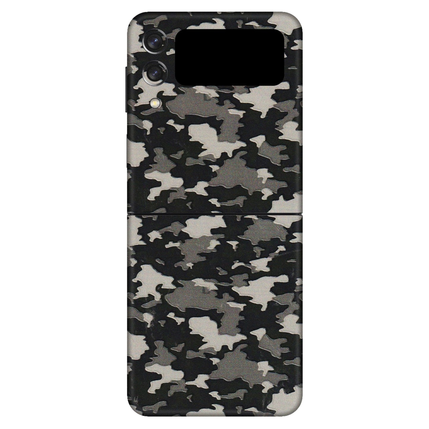 Samsung M/F/Note/Flip and C Phone Skins (All Models) - Black/Grey Camoflaunge - 3D Embossed Finish (L-142) Samsung Galaxy Z Flip 3 (5G)