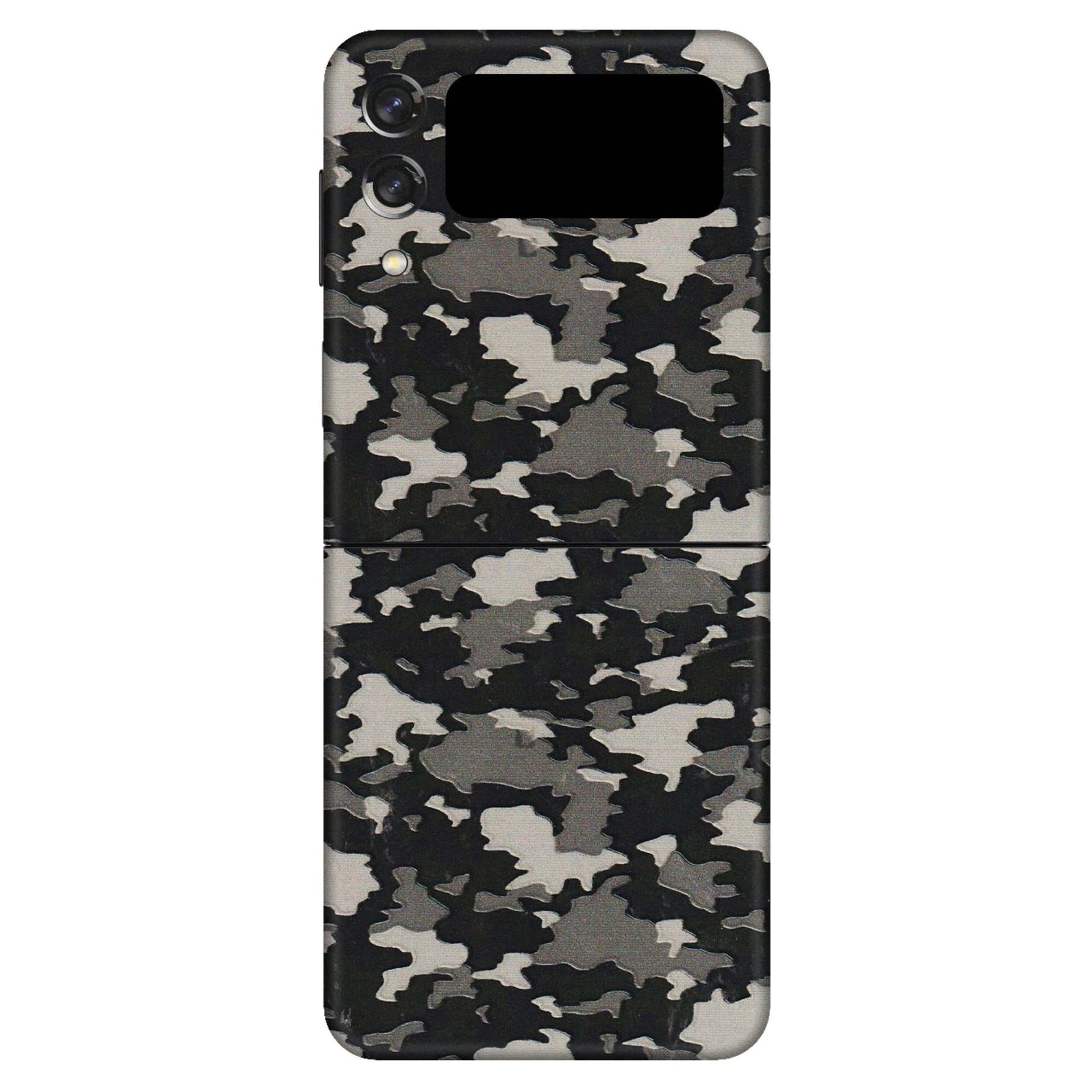 Samsung M/F/Note/Flip and C Phone Skins (All Models) - Black/Grey Camoflaunge - 3D Embossed Finish (L-142) Samsung Galaxy Z Flip 3 (5G)