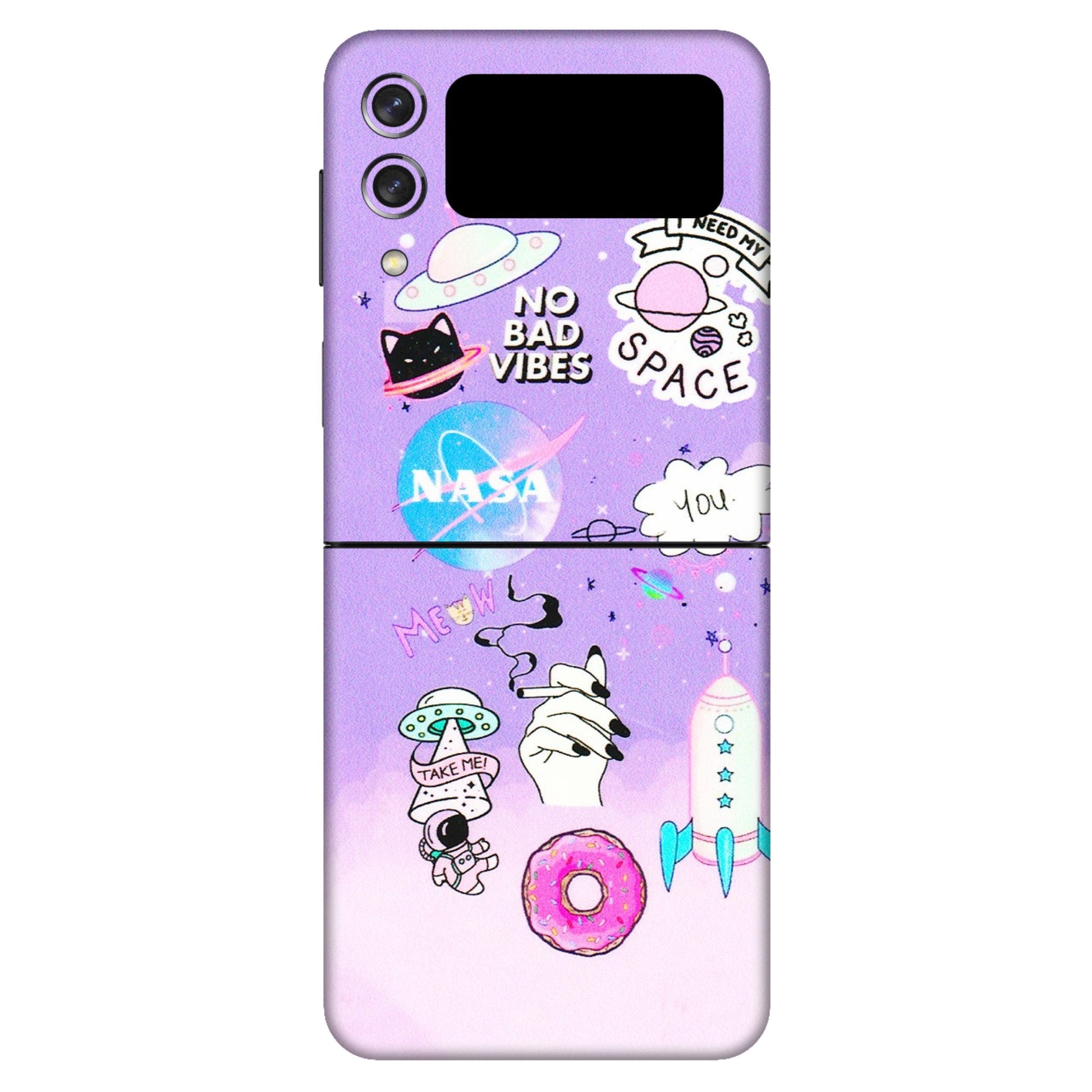 Samsung M/F/Note/Flip and C Phone Skins (All Models) - I Need My Nasa Skin - 3D Embossed Finish (L-149) Samsung Galaxy Z Flip 3 (5G)