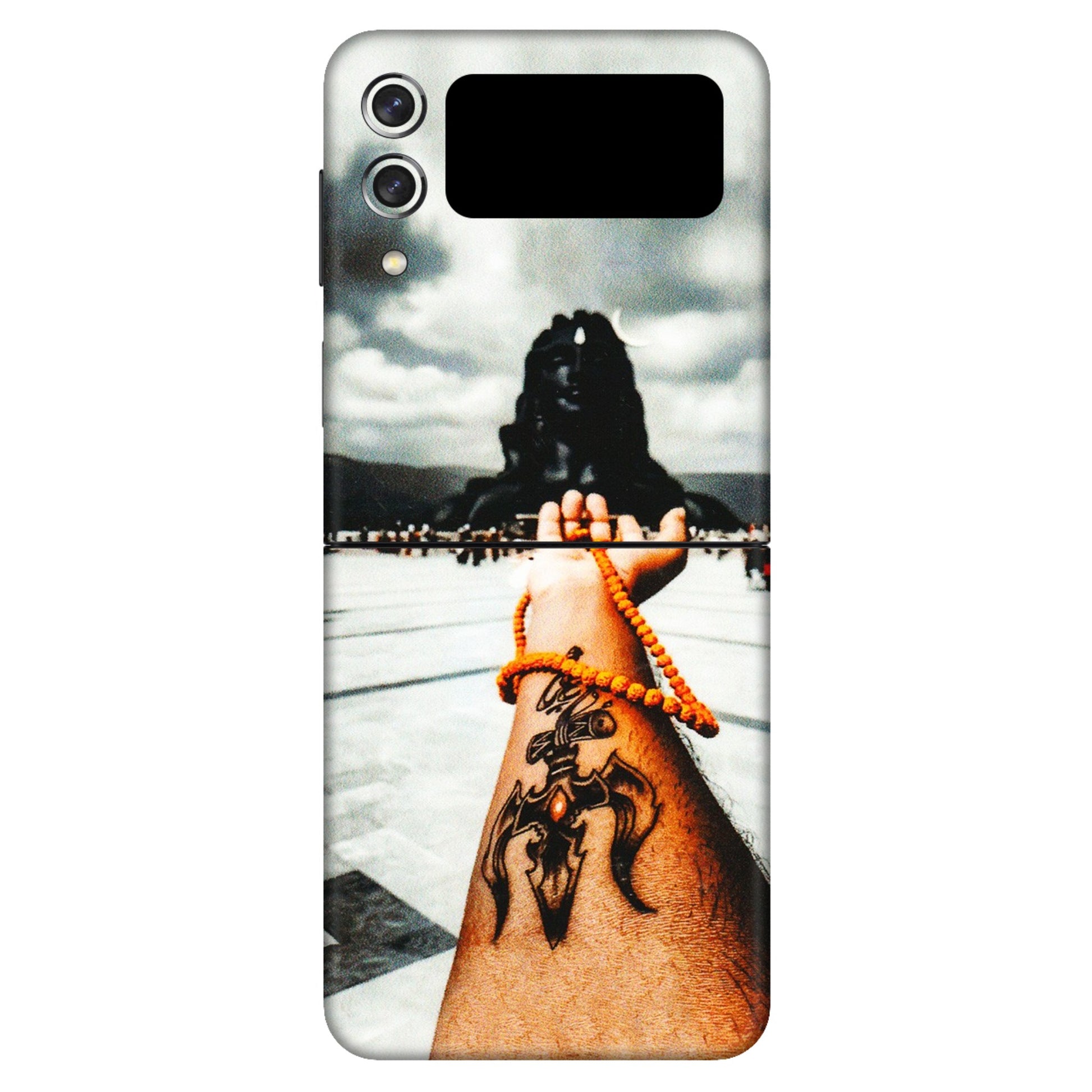 Samsung M/F/Note/Flip and C Phone Skins (All Models) - Jai Adiyogi Mahakaal - 3D Embossed Finish (L-164) Samsung Galaxy Z Flip 3 (5G)
