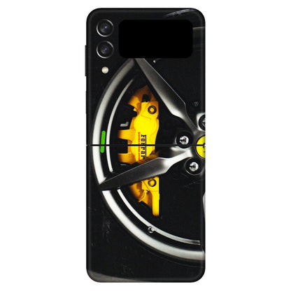 Samsung M/F/Note/Flip and C Phone Skins (All Models) - Ferrari Wheel Alloy - 3D Embossed Finish (L-173) Samsung Galaxy Z Flip 3 (5G)
