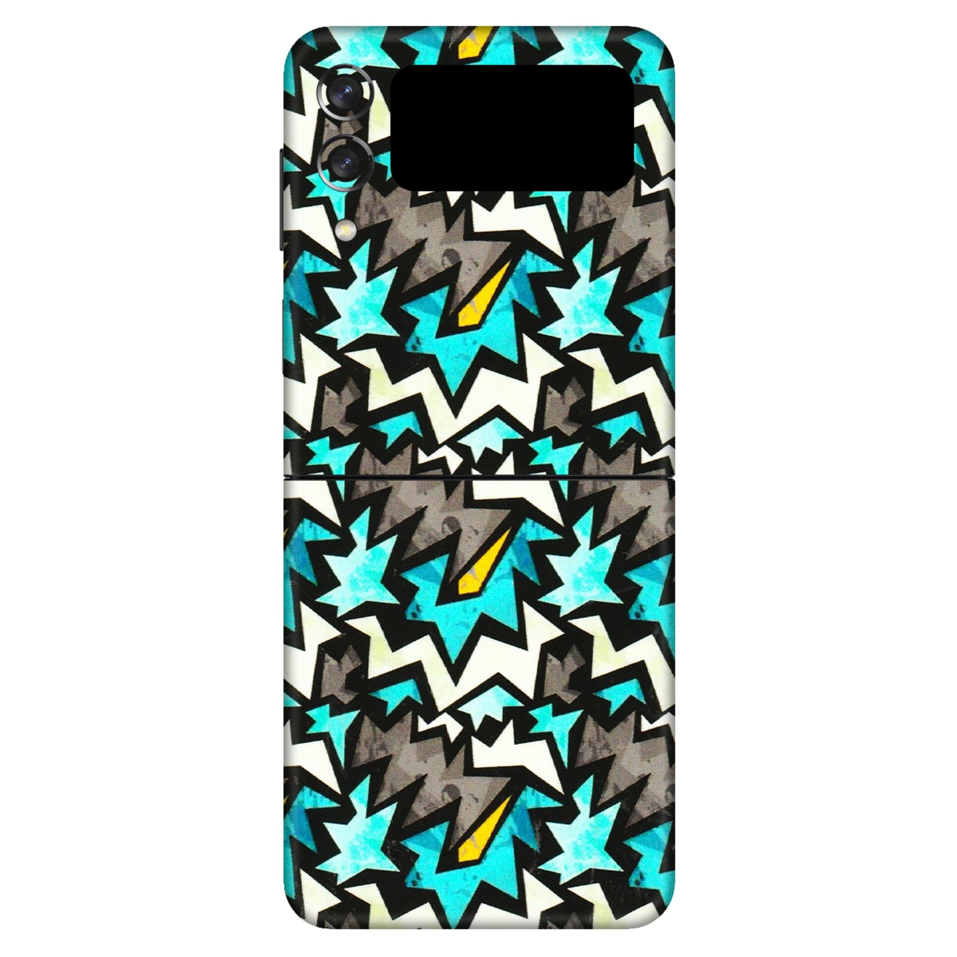 Samsung M/F/Note/Flip and C Phone Skins (All Models) - Funky Zig Zag - 3D Embossed Finish (L-223) Samsung Galaxy Z Flip 3 (5G)
