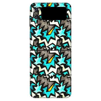 Samsung M/F/Note/Flip and C Phone Skins (All Models) - Funky Zig Zag - 3D Embossed Finish (L-223) Samsung Galaxy Z Flip 3 (5G)