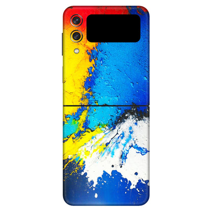 Samsung M/F/Note/Flip and C Phone Skins (All Models) - Acrylic Paint Spill - 3D Embossed Finish (L-229) Samsung Galaxy Z Flip 3 (5G)