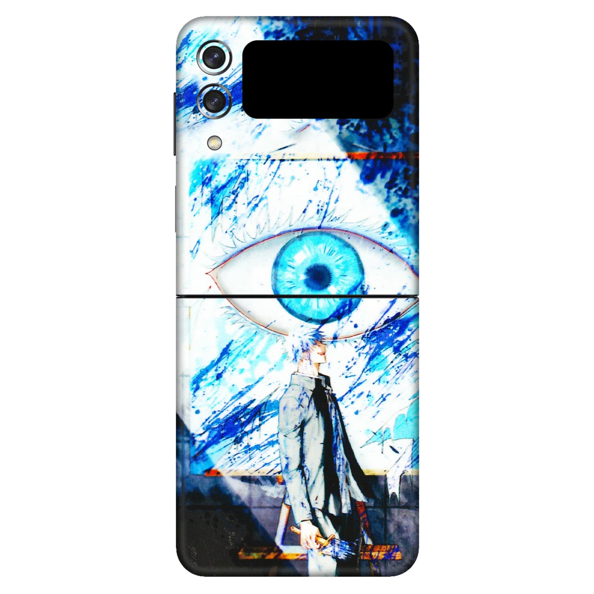 Samsung M/F/Note/Flip and C Phone Skins (All Models) - Gojo Satoru evil eye - 3D Embossed Finish (L-239) Samsung Galaxy Z Flip 3 (5G)