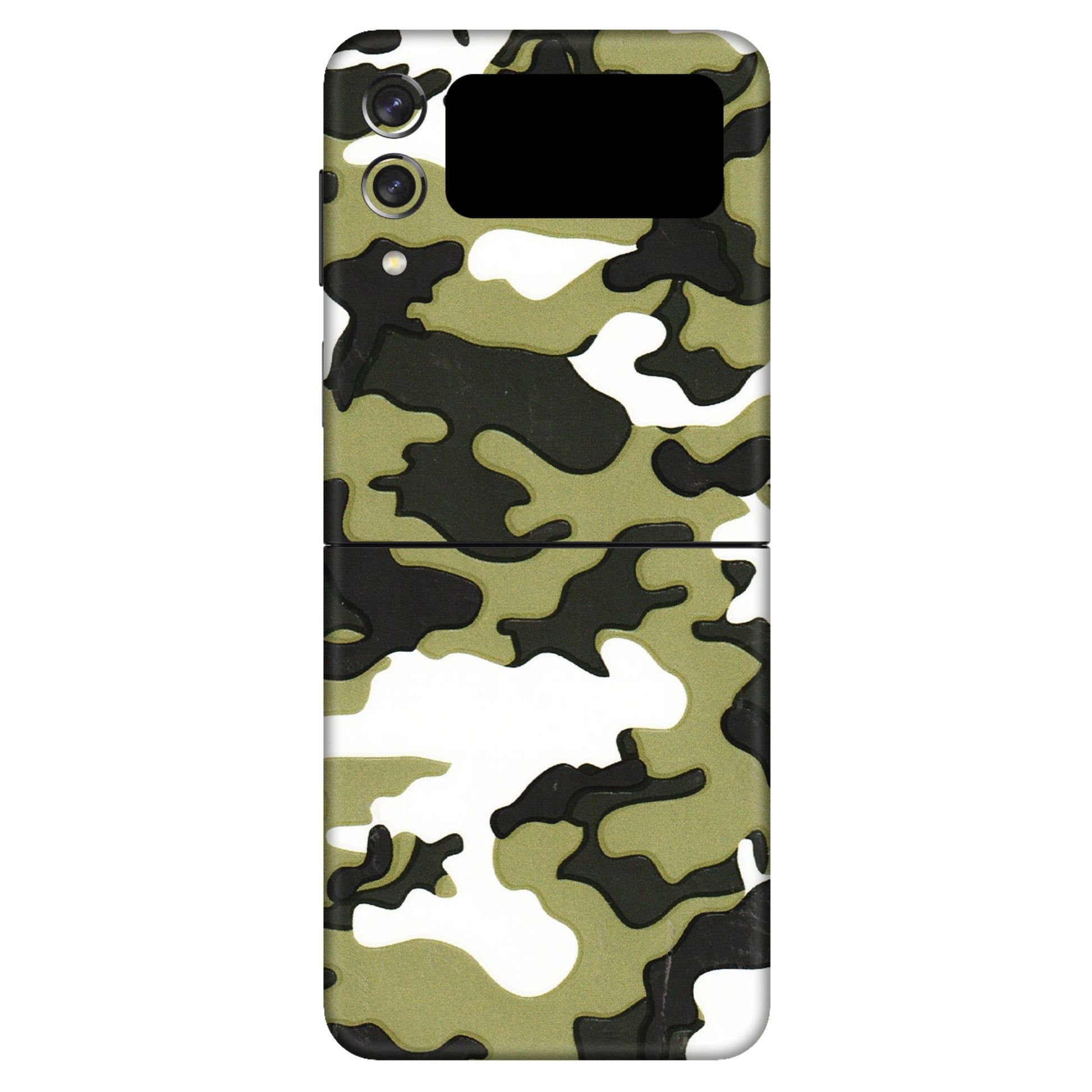 Samsung M/F/Note/Flip and C Phone Skins (All Models) - Camouflages White And Green - 3D Embossed Finish (L-243) Samsung Galaxy Z Flip 3 (5G)