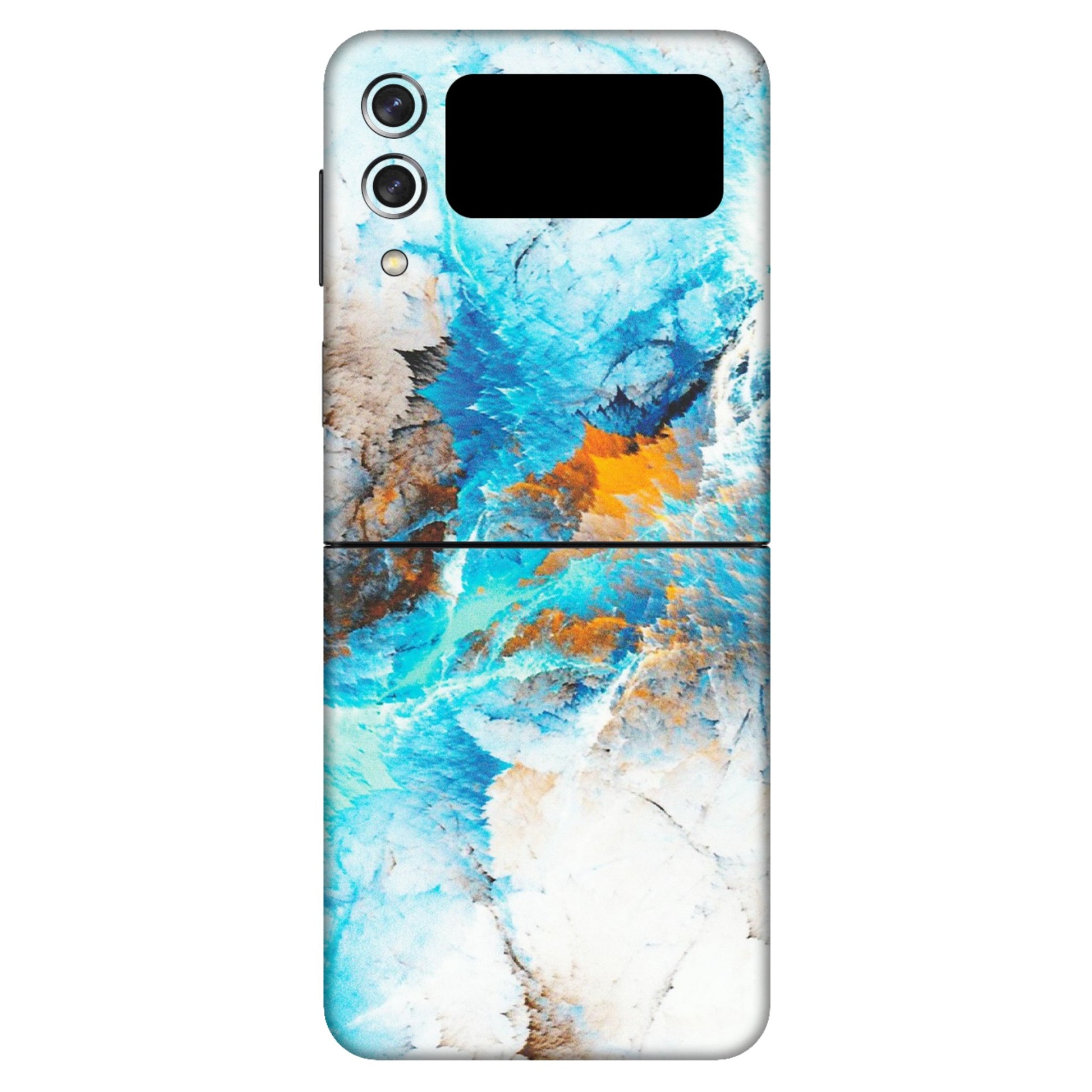 Samsung M/F/Note/Flip and C Phone Skins (All Models) - Blue Waves Abstract - Matte Finish (M-19) Samsung Galaxy Z Flip 3 (5G)