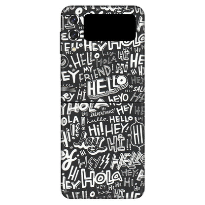 Samsung M/F/Note/Flip and C Phone Skins (All Models) - Hi Hello Doodles - Matte Finish (M-25) Samsung Galaxy Z Flip 3 (5G)