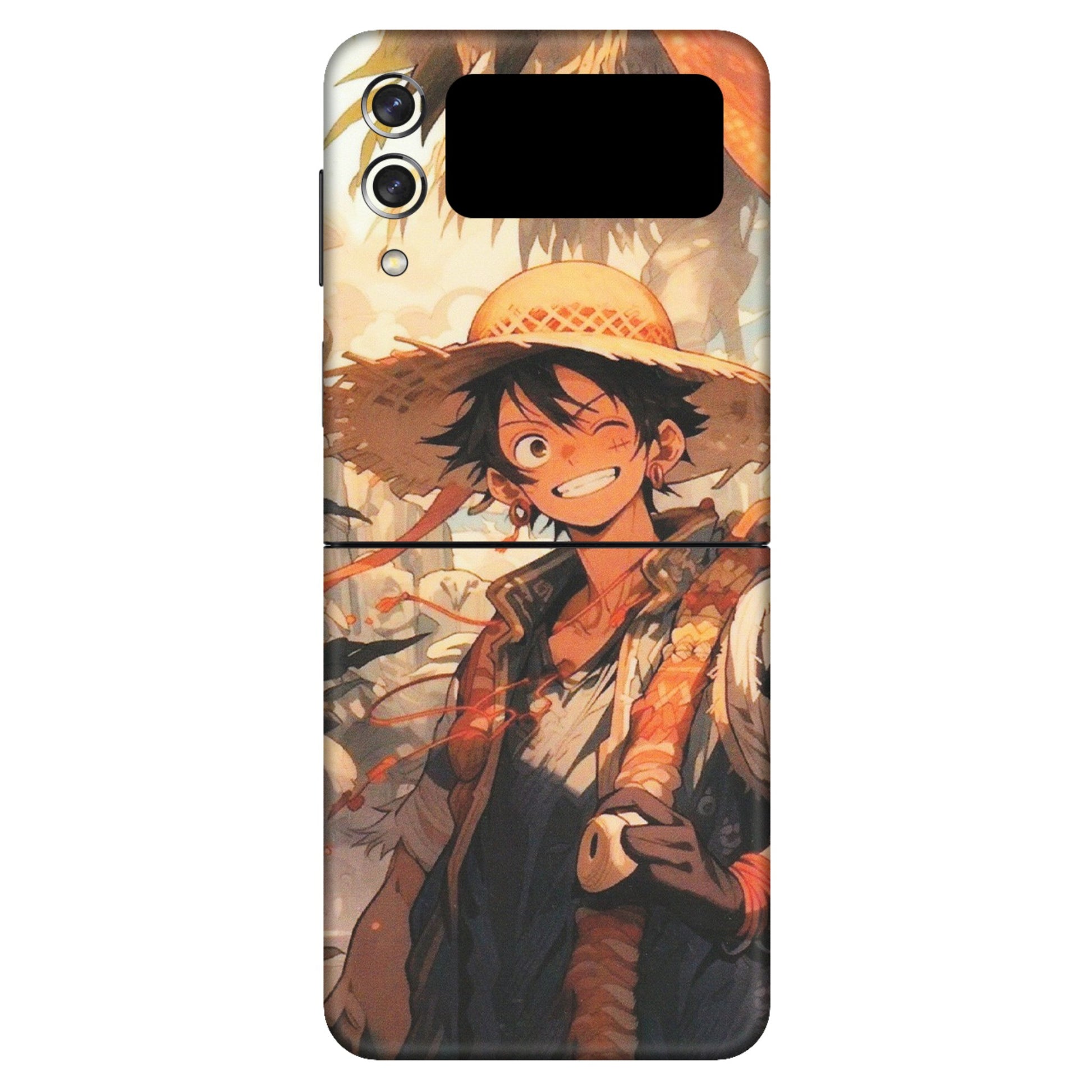 Samsung M/F/Note/Flip and C Phone Skins (All Models) - Anime Character Smile - Matte Finish (M-33) Samsung Galaxy Z Flip 3 (5G)