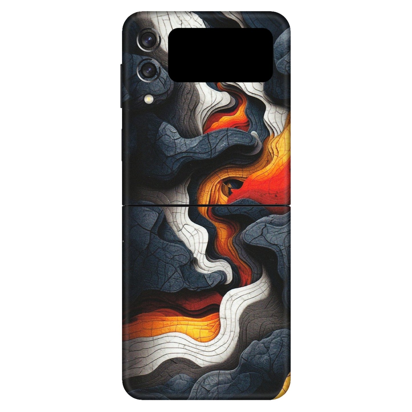 Samsung M/F/Note/Flip and C Phone Skins (All Models) - Abstract Volcanic Layers - Matte Finish (M-52) Samsung Galaxy Z Flip 3 (5G)