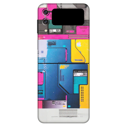 Samsung M/F/Note/Flip and C Phone Skins (All Models) - Colourfull Motherboard Internals - Matte Finish (M-55) Samsung Galaxy Z Flip 3 (5G)