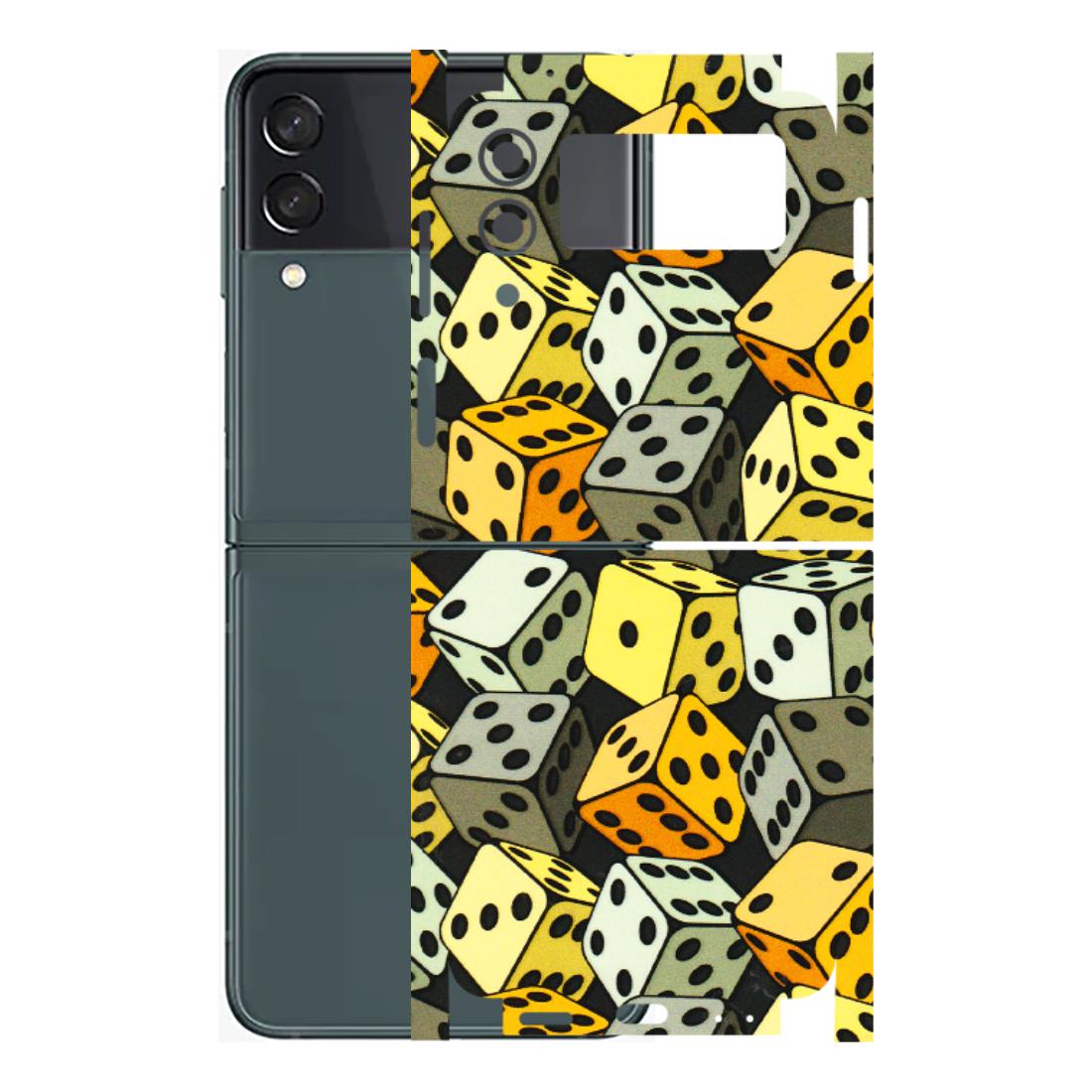 Samsung M/F/Note/Flip and C Phone Skins (All Models) - Dices Of Life - 3D Embossed Finish (L-04) Samsung Galaxy Z Flip 3 (5G)