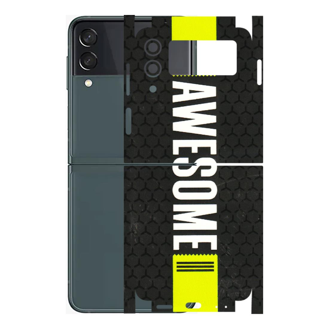 Samsung M/F/Note/Flip and C Phone Skins (All Models) - Just Be Awesome - 3D Embossed Finish (L-101) Samsung Galaxy Z Flip 3 (5G)