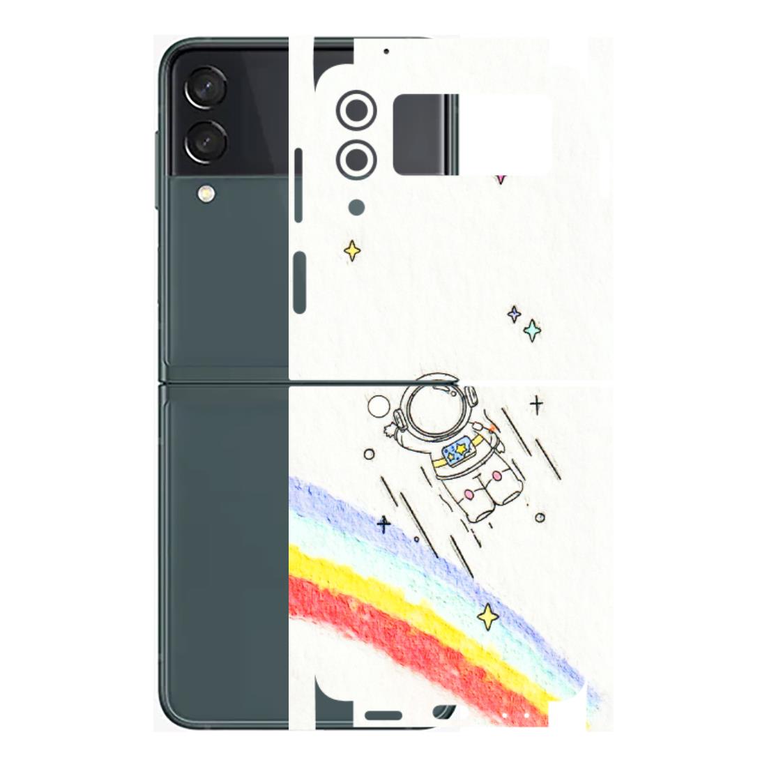Samsung M/F/Note/Flip and C Phone Skins (All Models) - Milkyway Astronaut - 3D Embossed Finish (L-110) Samsung Galaxy Z Flip 3 (5G)