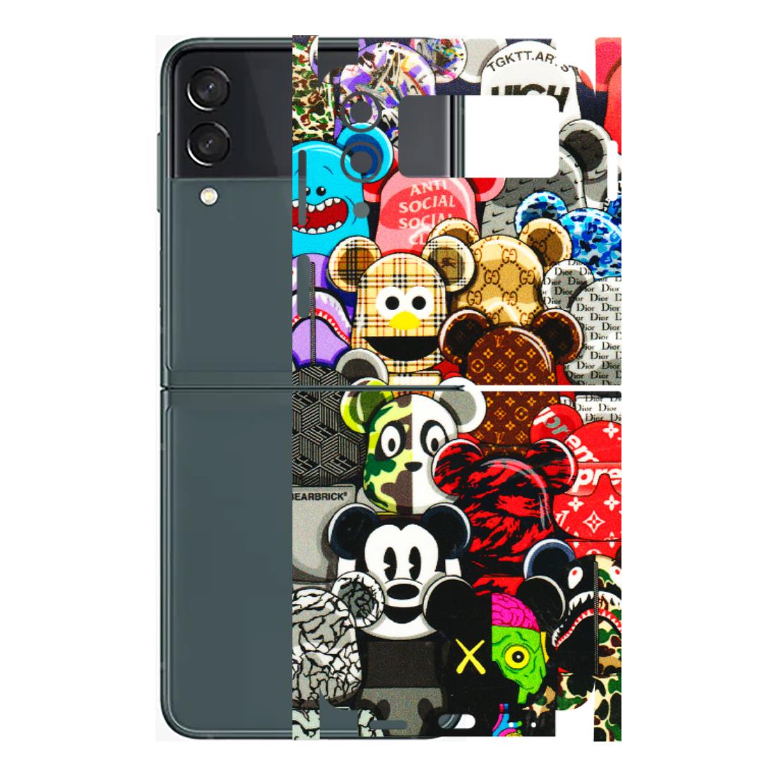 Samsung M/F/Note/Flip and C Phone Skins (All Models) - More Mickey Mouses - 3D Embossed Finish (L-118) Samsung Galaxy Z Flip 3 (5G)