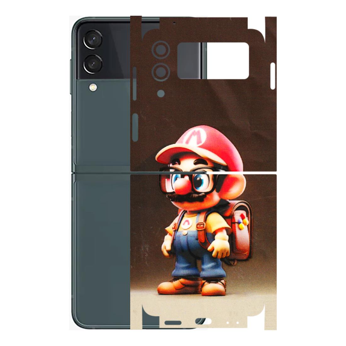 Samsung M/F/Note/Flip and C Phone Skins (All Models) - Little Mario - 3D Embossed Finish (L-119) Samsung Galaxy Z Flip 3 (5G)