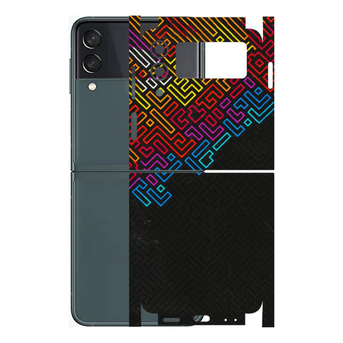 Samsung M/F/Note/Flip and C Phone Skins (All Models) - Dotme Pattern Art - 3D Embossed Finish (L-121) Samsung Galaxy Z Flip 3 (5G)