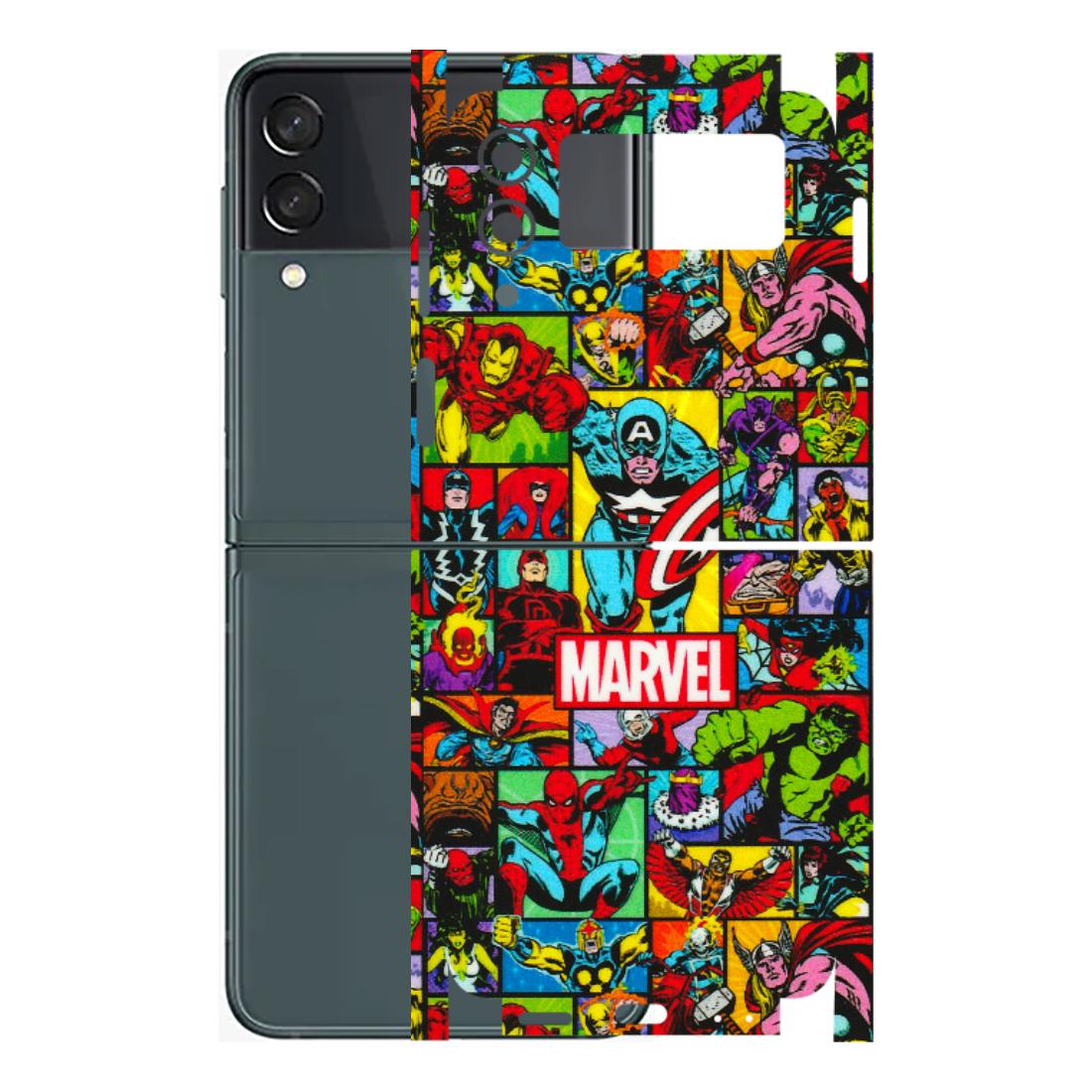 Samsung M/F/Note/Flip and C Phone Skins (All Models) - MARVELOUS Comic Characters - 3D Embossed Finish (L-129) Samsung Galaxy Z Flip 3 (5G)