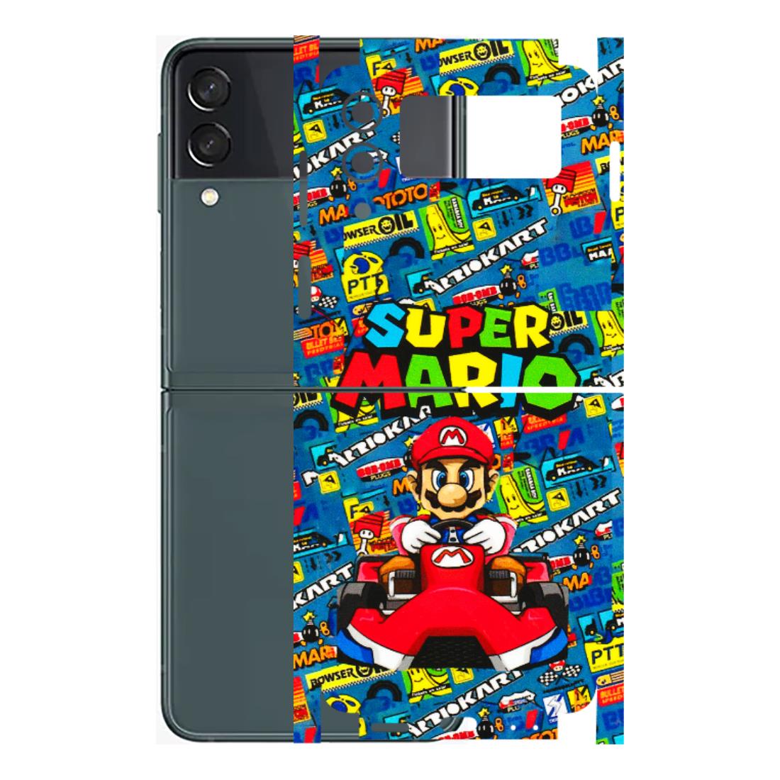 Samsung M/F/Note/Flip and C Phone Skins (All Models) - Super Mario Kart - 3D Embossed Finish (L-140) Samsung Galaxy Z Flip 3 (5G)