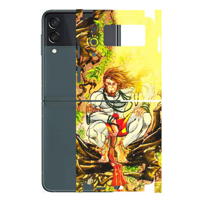 Samsung M/F/Note/Flip and C Phone Skins (All Models) - Lord Hanuman - 3D Embossed Finish (L-152) Samsung Galaxy Z Flip 3 (5G)